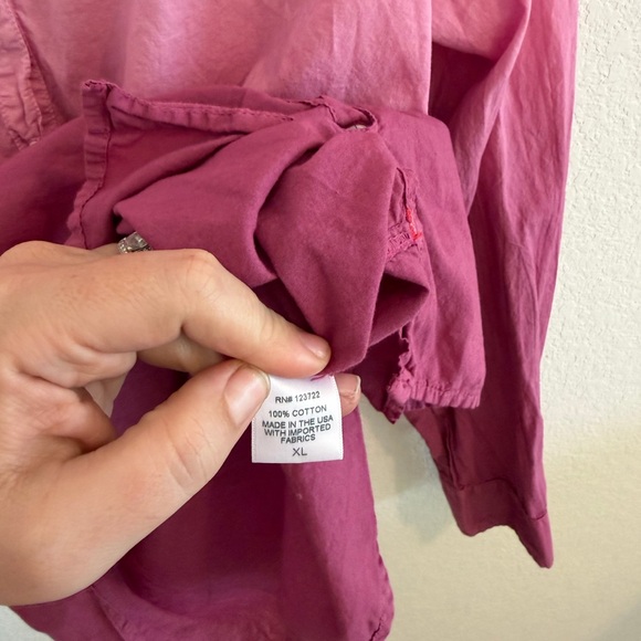 Xirena Beau Shirt XL Pink Ombré Cotton - Picture 5 of 6